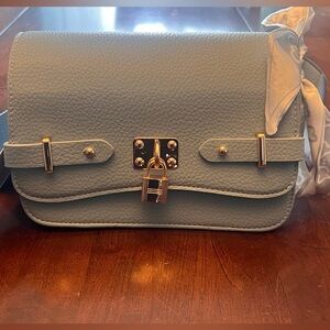 Elegant Blue Vegan Leather Women's Bag